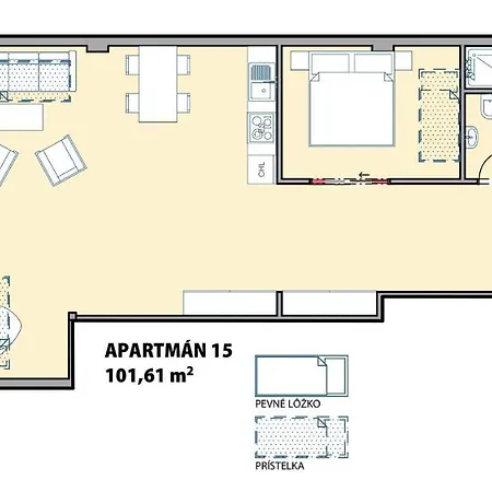 Aparthotel Central Liptovsky Mikulas Lägenhet 4*