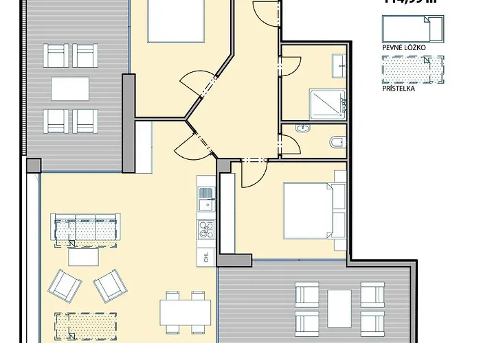 アパート Aparthotel Central Liptovsky Mikulas